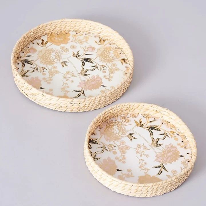 Material Enamel with Cane work - Set of 2